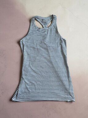 ATHLETA Blue White Striped Tank Top Size XS
